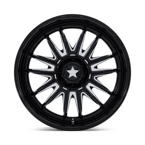 24X10 MSA Offroad Wheels M55 COMMANDER UTV GLOSS BLACK MILLED 6X139.7