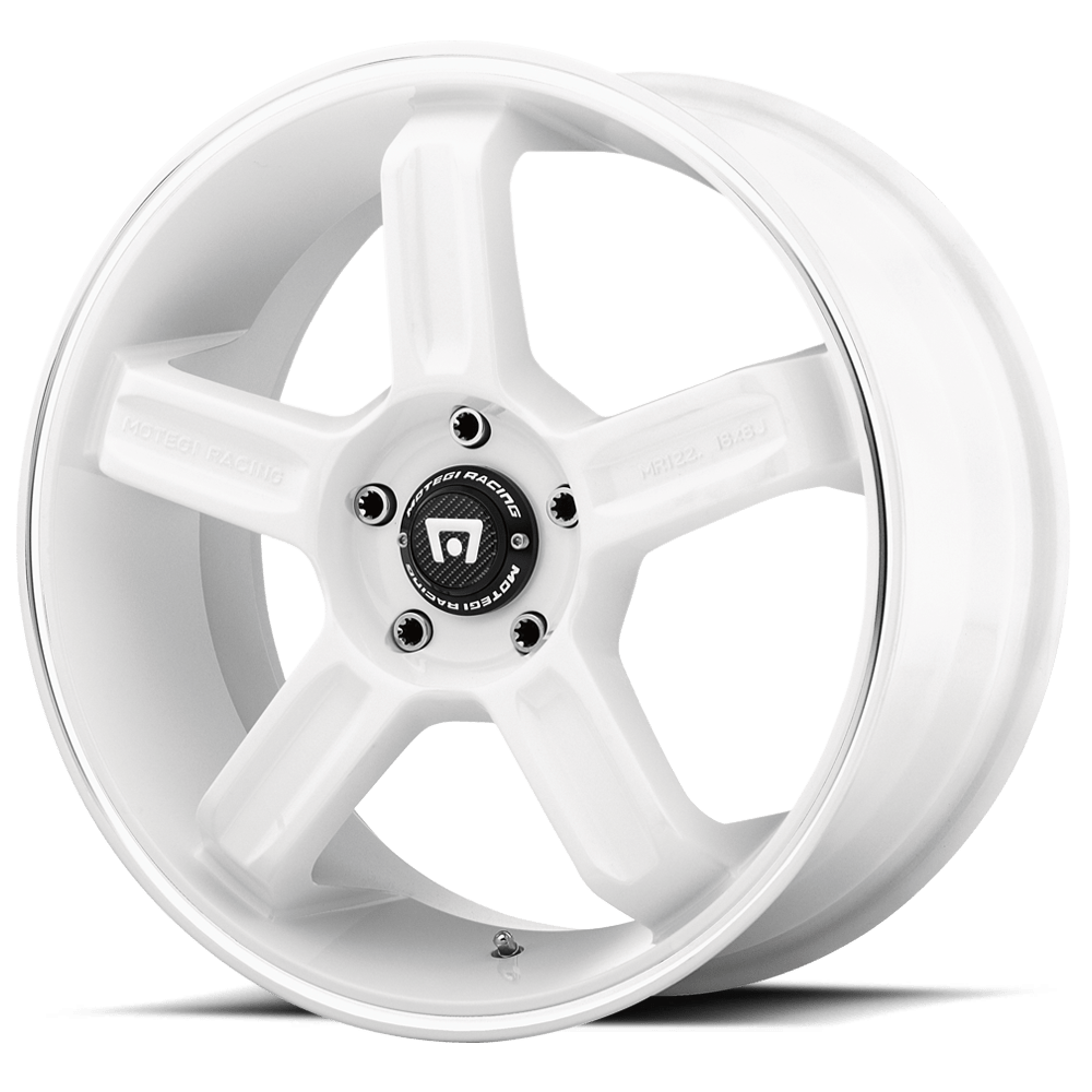 18X8 Motegi MR122 WHITE W/ MACHINED LIP GROOVE 4X108