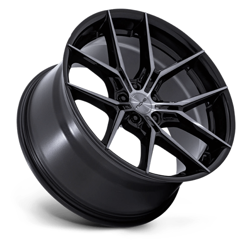 20X11 Niche 1PC NC279 PRODIGY 5 GLOSS BLACK DARK TINTED CLEAR 5X120