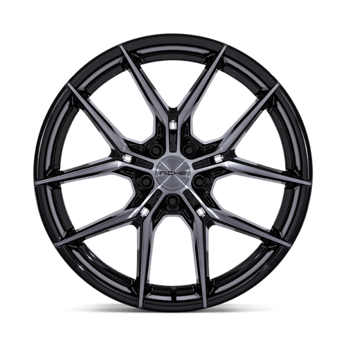 22X9 Niche 1PC NC279 PRODIGY 5 GLOSS BLACK DARK TINTED CLEAR 5X112