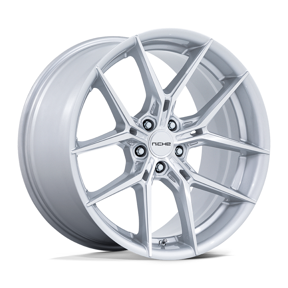 19X9.5 Niche 1PC NC279 PRODIGY 5 SILVER W/ MACHINED FACE 5X112