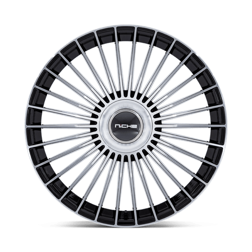 22X9 Niche 1PC NC282 SERENE GLOSS BLACK W/ MACHINED FACE BLANK
