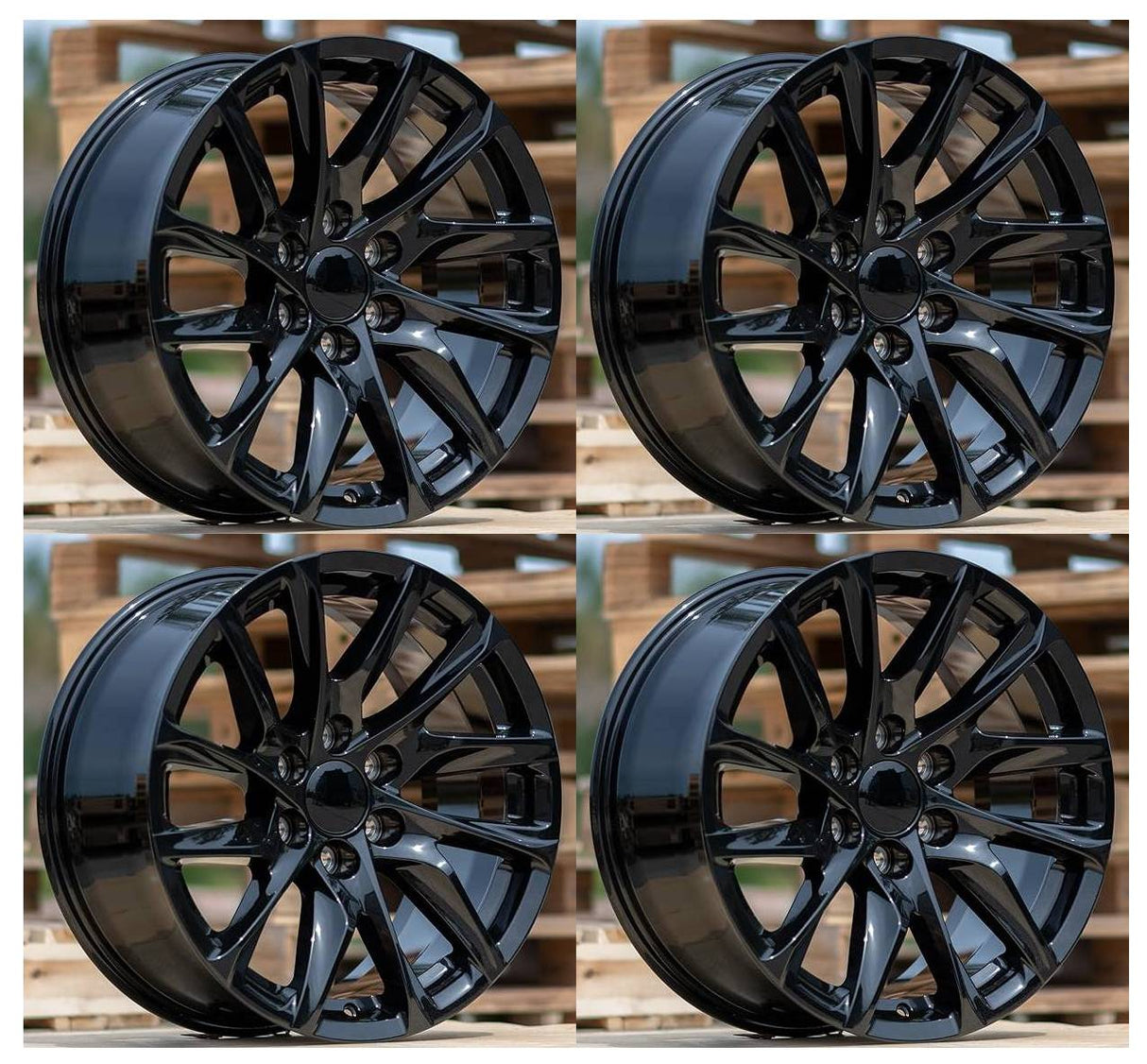 22” Rims - Made to Fit Chevrolet Colorado, WT, LT, Trail Boss, Z71, ZR2 | OE Style | 2024 2025 2026 | 22x9 Wheels Brand New - Model 67