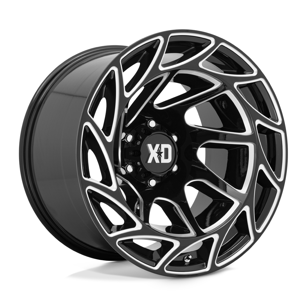 20X12 XD XD860 ONSLAUGHT GLOSS BLACK MILLED 6X139.7