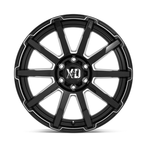 20X9 XD XD847 OUTBREAK RIMS - GLOSS BLACK MILLED 6X114.3