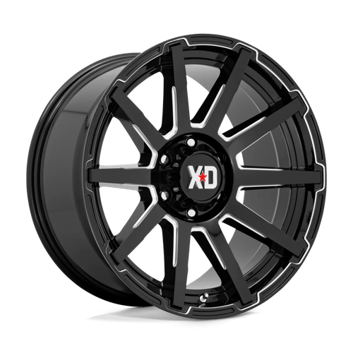 20X10 XD XD847 OUTBREAK GLOSS BLACK MILLED 6X135