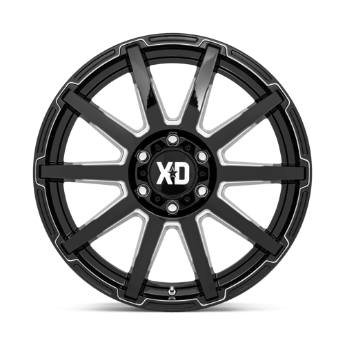 20X10 XD XD847 OUTBREAK GLOSS BLACK MILLED 6X139.7