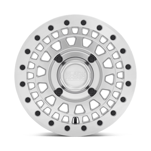 14X7 Black Rhino Hard Alloys - UTV PARKER UTV BEADLOCK SILVER W/ MIRROR CUT FACE 4X110