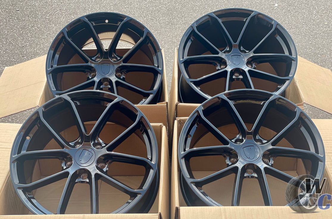 20” Wheels Fit Porsche Macan 2019–2025 | OE Style Rims | Gloss Black | Staggered Set of 4