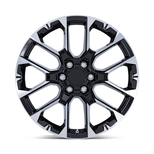 22 Performance Replicas PR224 GLOSS BLACK W/ MACHINED FACE 6X139.7