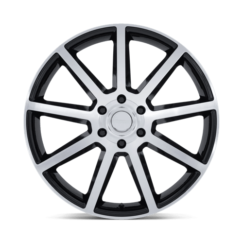 20X9.5 Petrol PE007 P6E GLOSS BLACK W/ MACHINED FACE 6X135