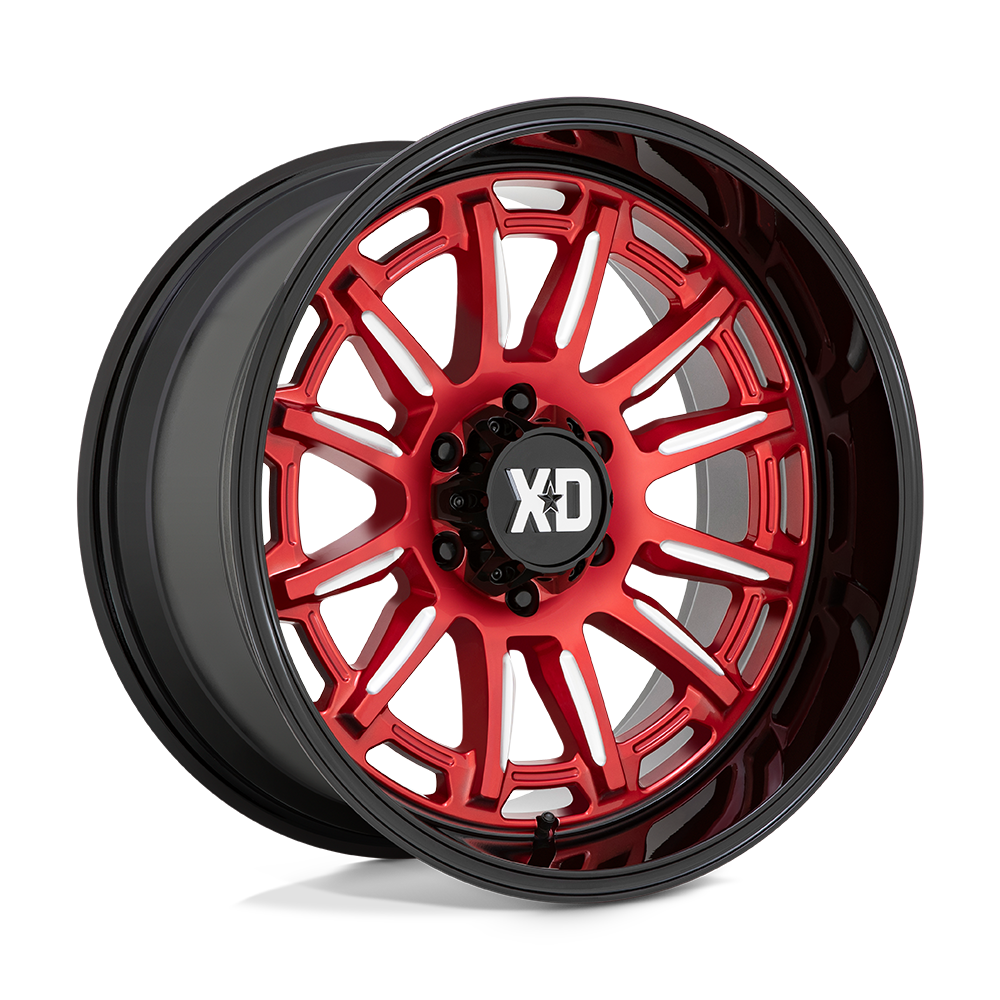 20X10 XD XD865 PHOENIX CANDY RED MILLED W/ BLACK LIP 6X139.7