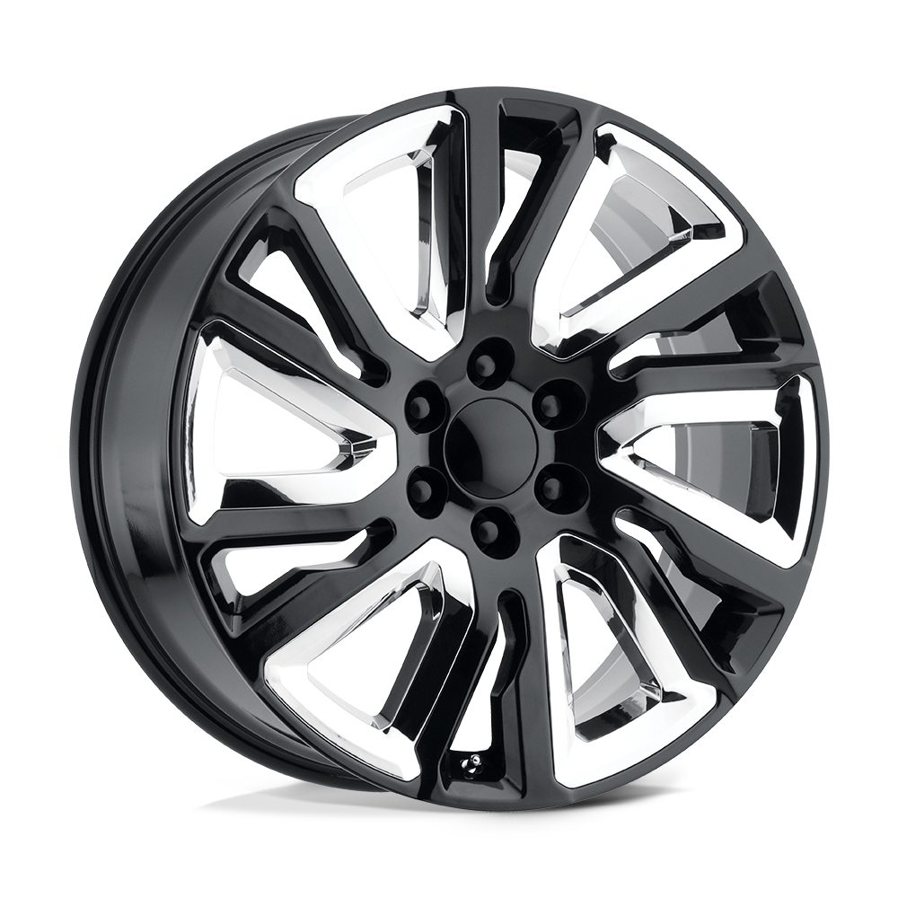 22" Performance Replicas PR202 GLOSS BLACK W/ CHR ACC 6X139.7