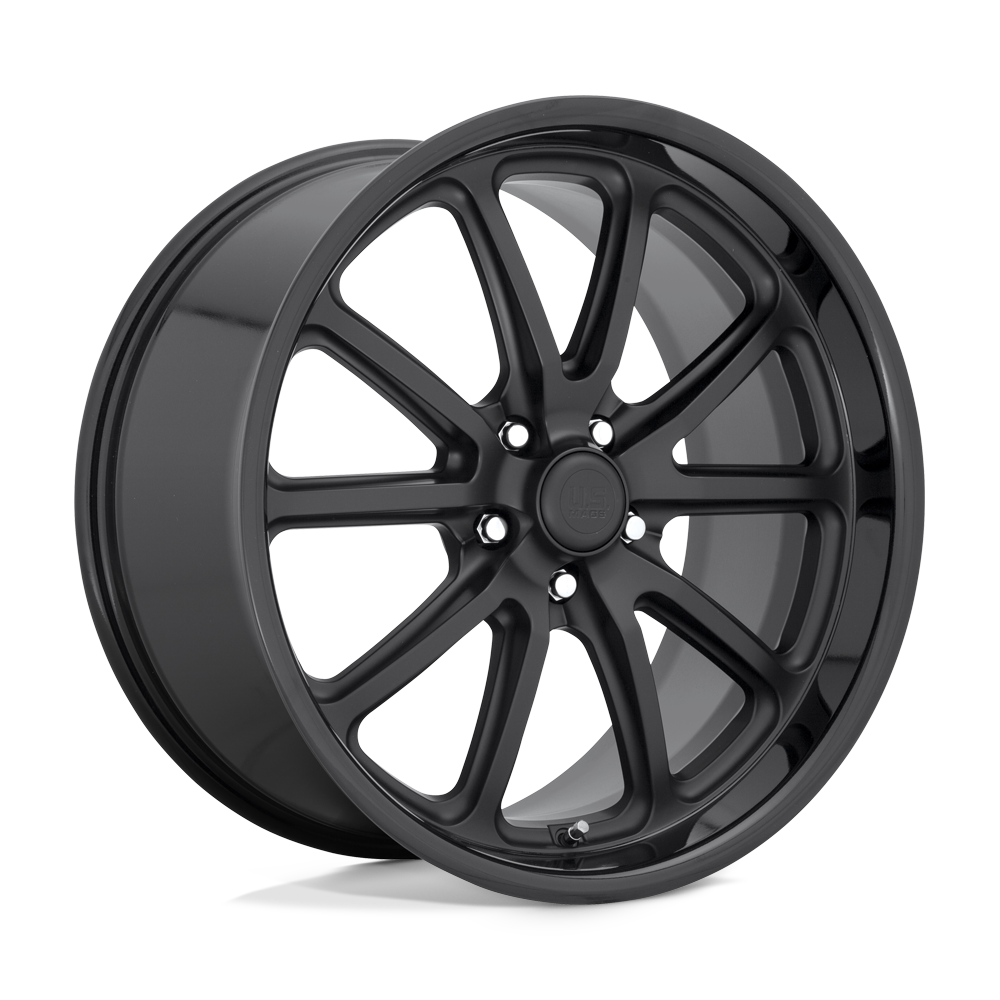 20X8 US Mag 1PC U123 RAMBLER GLOSS BLACK MATTE BLACK 5X127