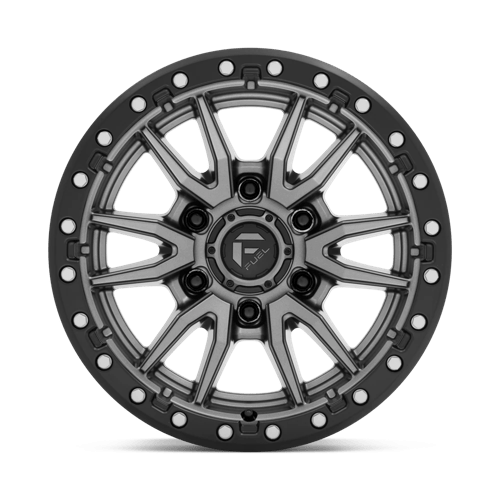 16X8 Fuel 1PC D680 REBEL RIMS - MATTE GUNMETAL BLACK BEAD RING 6X139.7