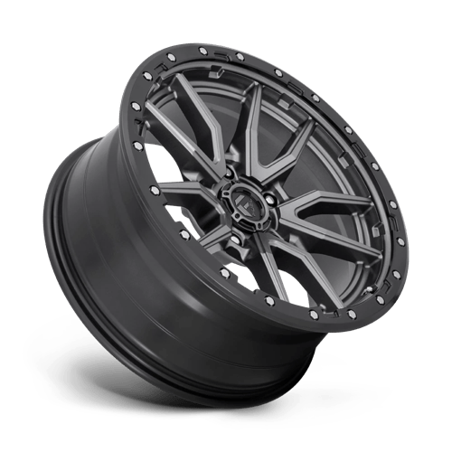20X9 Fuel 1PC D680 REBEL RIMS - MATTE GUNMETAL BLACK BEAD RING 5X127