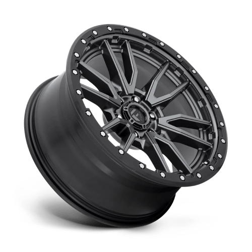 20X9 Fuel 1PC D680 REBEL RIMS - MATTE GUNMETAL BLACK BEAD RING 6X135