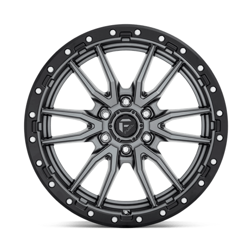 20X9 Fuel 1PC D680 REBEL RIMS - MATTE GUNMETAL BLACK BEAD RING 6X135