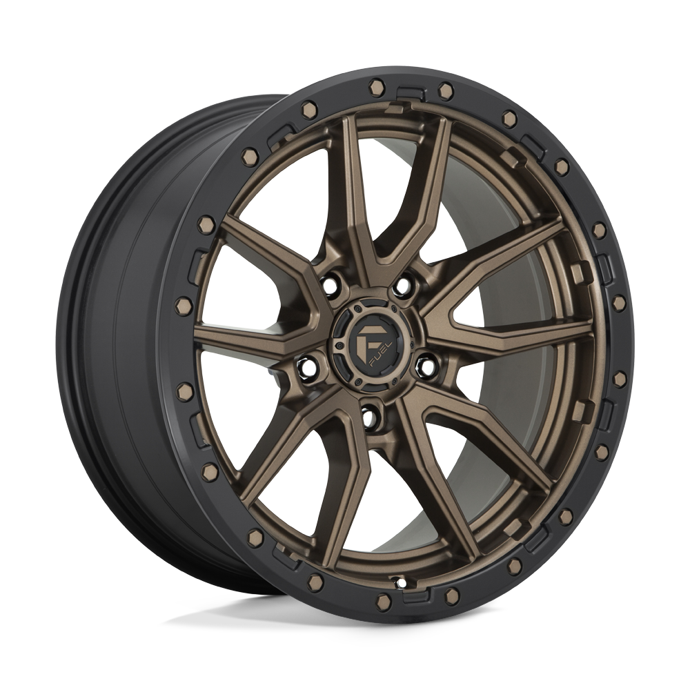 20X9 Fuel 1PC D681 REBEL RIMS - MATTE BRONZE BLACK BEAD RING 5X127