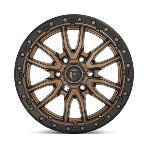 18X9 Fuel 1PC D681 REBEL RIMS - MATTE BRONZE BLACK BEAD RING 6X135