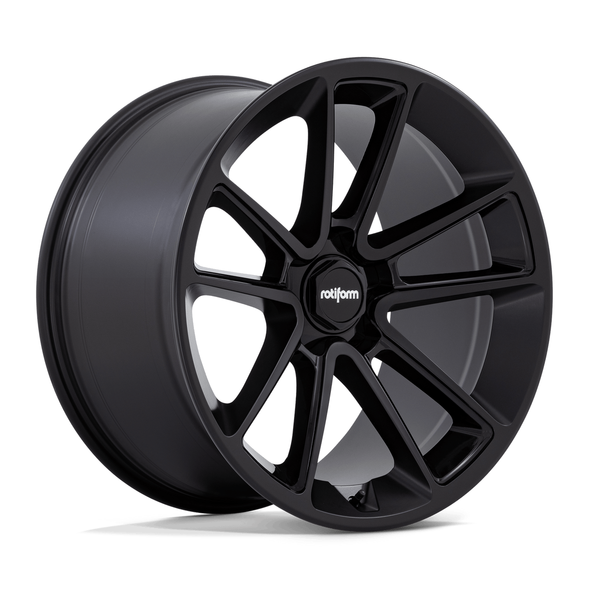22X10 Rotiform R194 BTL MATTE BLACK W/ BLACK CAP 5X112