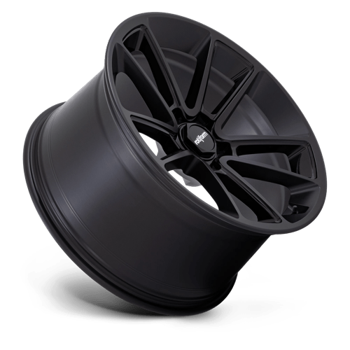 22X12 Rotiform R194 BTL MATTE BLACK W/ BLACK CAP 5X112