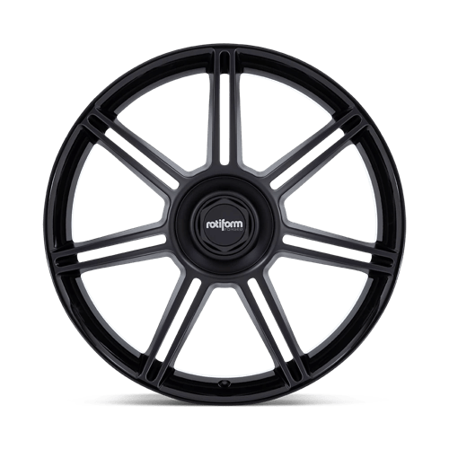 22X12 Rotiform FRA GLOSS BLACK W/ M-BLACK SPOKES 5X130