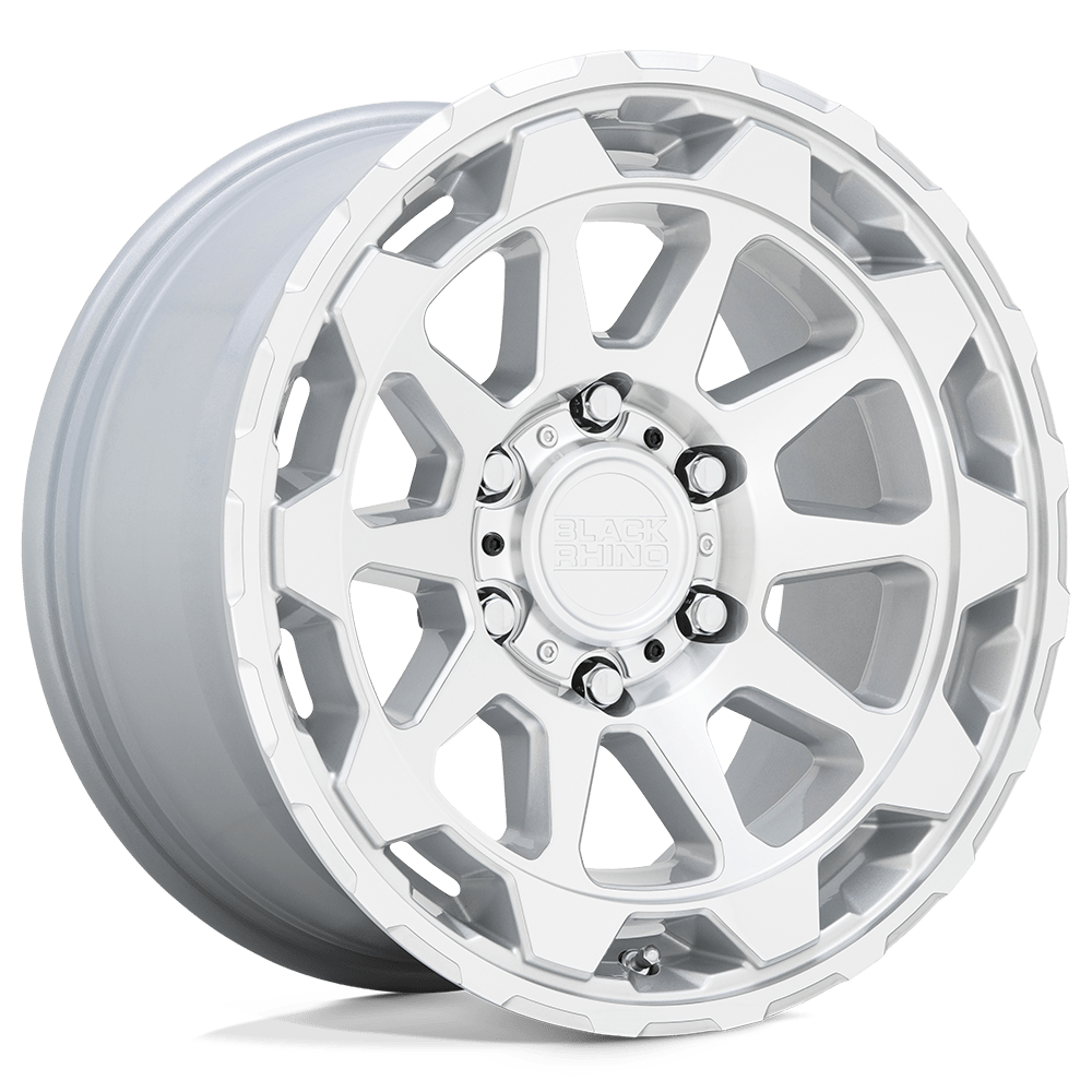 20" Black Rhino Hard Alloys ROTOR GLOSS SILVER W/MIRROR CUT FACE 5X127
