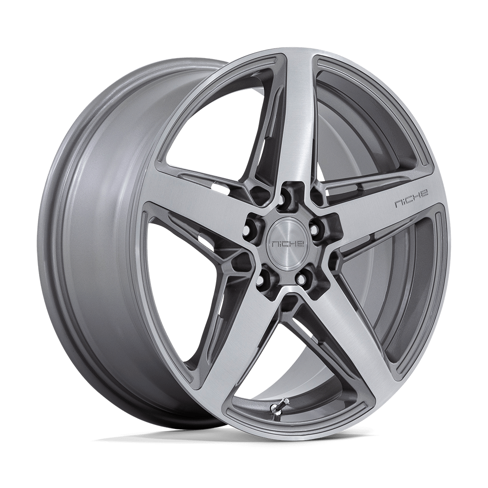 18X8 Niche 1PC M270 TERAMO ANTHRACITE BRUSHED FACE TINT 5X112