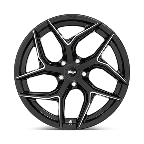 20X9 Niche 1PC M266 TORSION GLOSS BLACK MILLED 5X114.3