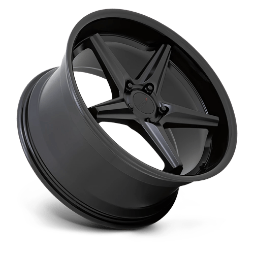 20" TSW LAUNCH MATTE BLACK W/ GLOSS BLACK LIP 5X120