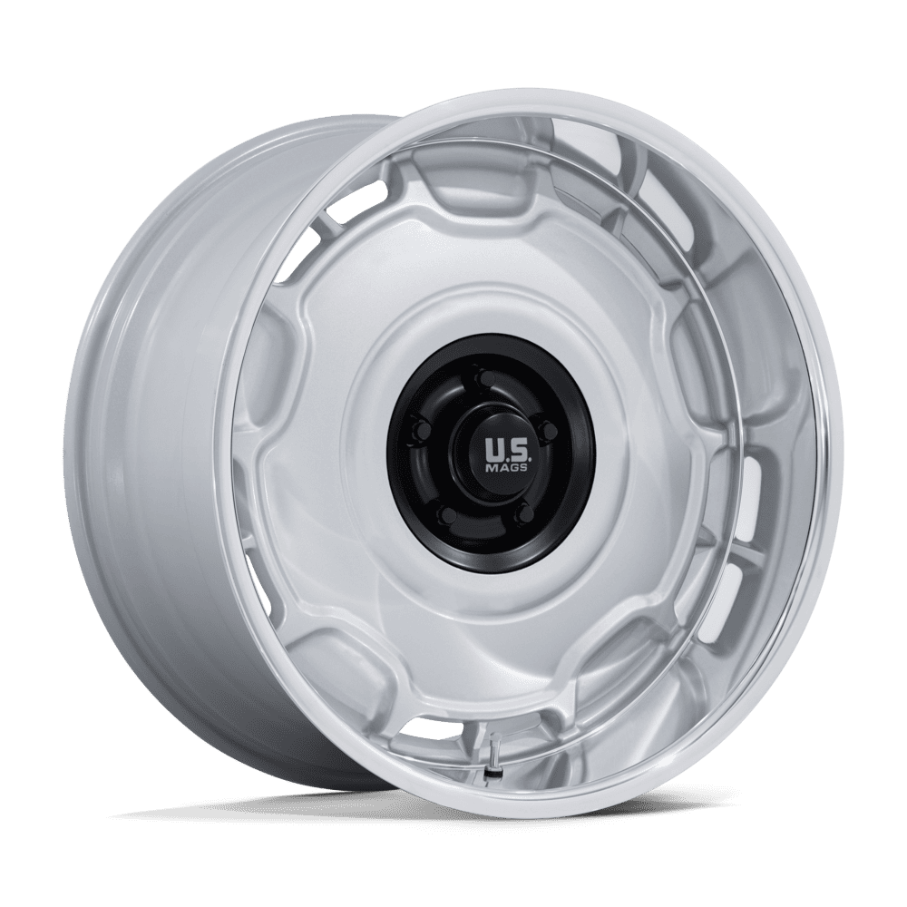 20X11 US Mag 1PC UC146 ARLINGTON SILVER M-BLK CENTER W/ DC-LIP 5X127