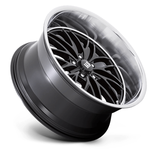22X10.5 US Mag 1PC U138 SANTA CRUZ GLOSS BLACK W/ DIAMOND CUT LIP 5X127