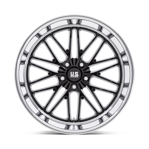 22X10.5 US Mag 1PC U138 SANTA CRUZ GLOSS BLACK W/ DIAMOND CUT LIP 5X127