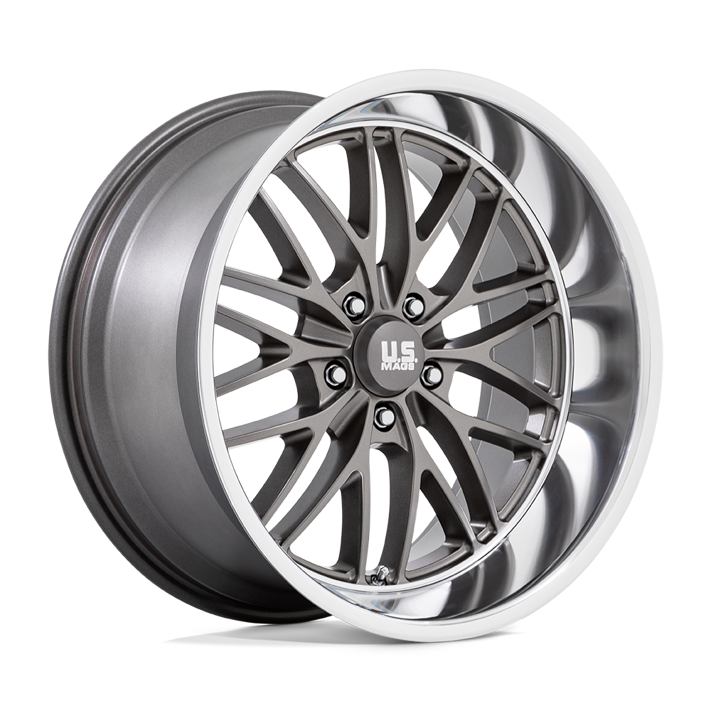 20X8.5 US Mag 1PC U139 SANTA CRUZ ANTHRACITE W/ DIAMOND CUT LIP 5X127
