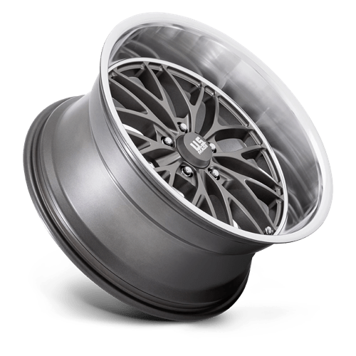 20X8.5 US Mag 1PC U139 SANTA CRUZ ANTHRACITE W/ DIAMOND CUT LIP 5X120.65