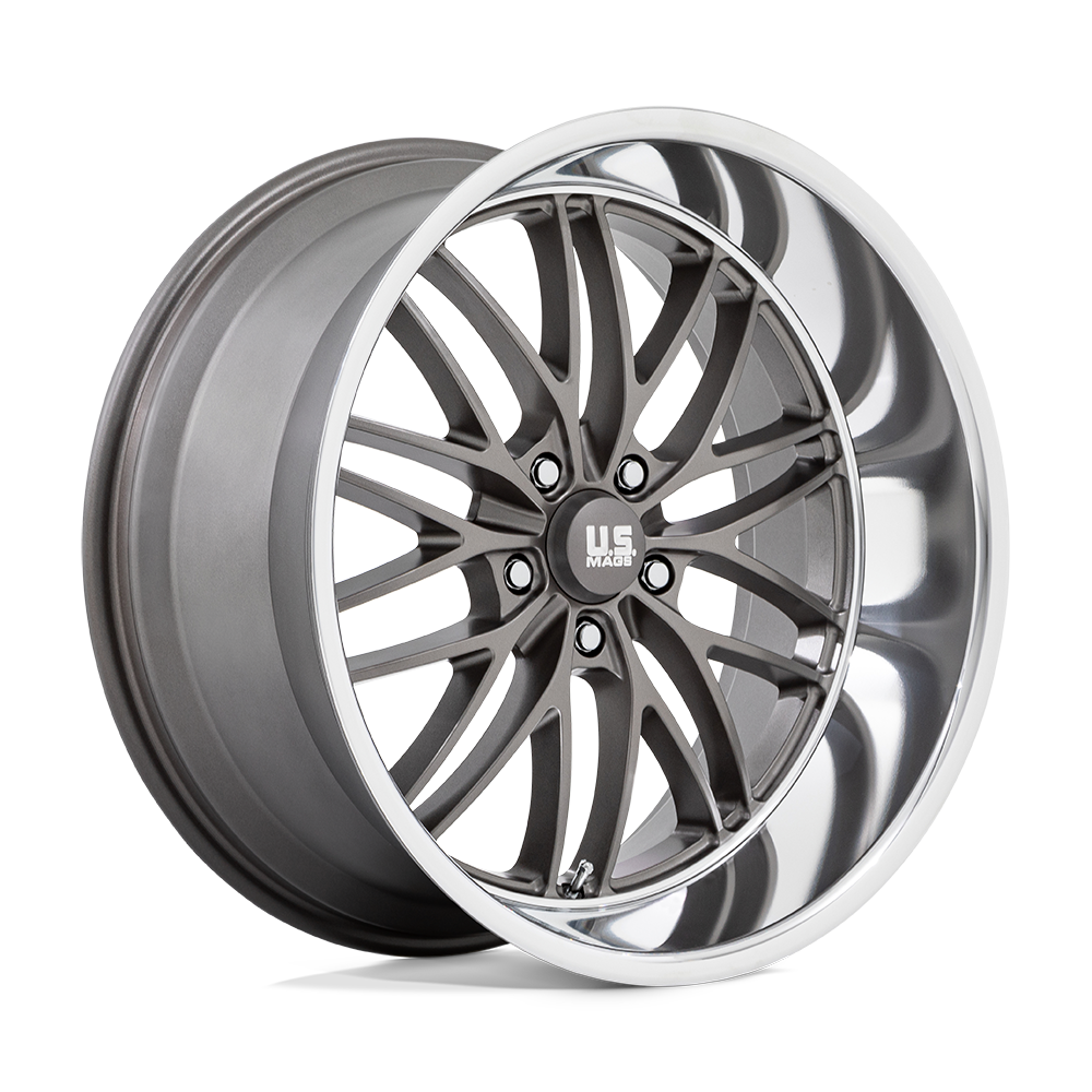 22X10.5 US Mag 1PC U139 SANTA CRUZ ANTHRACITE W/ DIAMOND CUT LIP 5X127