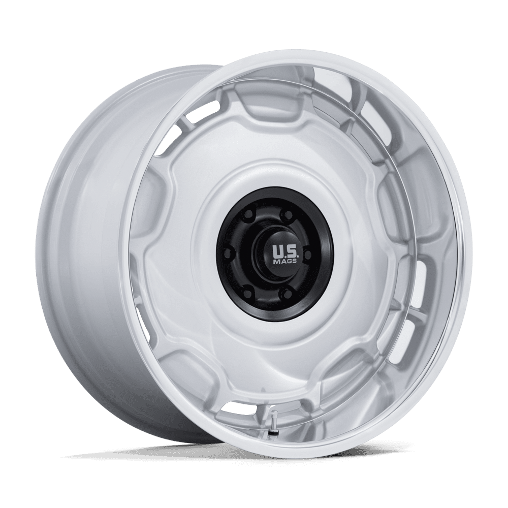 22X10.5 US Mag 1PC UC146 ARLINGTON SILVER M-BLK CENTER W/ DC-LIP 6X139.7