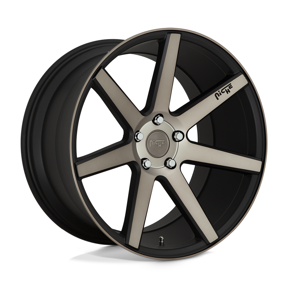 20X9 Niche 1PC M150 VERONA MATTE BLACK MACHINED 5X120