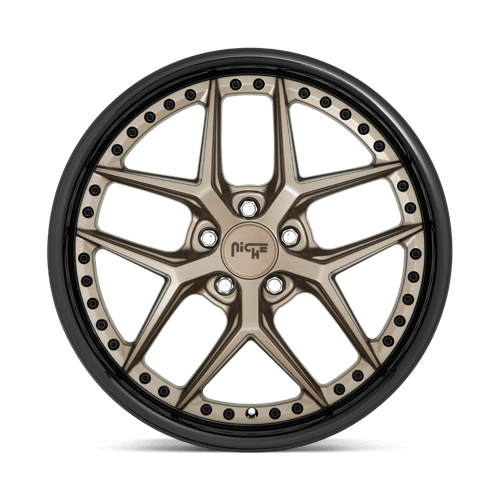 19X8.5 Niche 1PC M227 VICE MATTE BRONZE BLACK BEAD RING 5X114.3