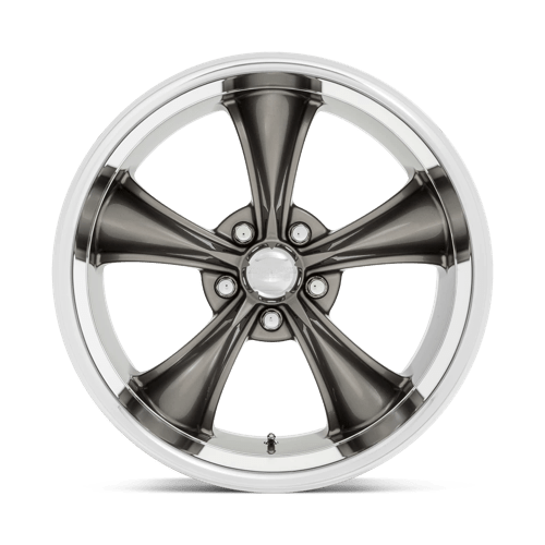 20X8.5 American Racing Vintage VN338 BOSS TT GRAPHITE W/ DIAMOND CUT LIP 5X120.65