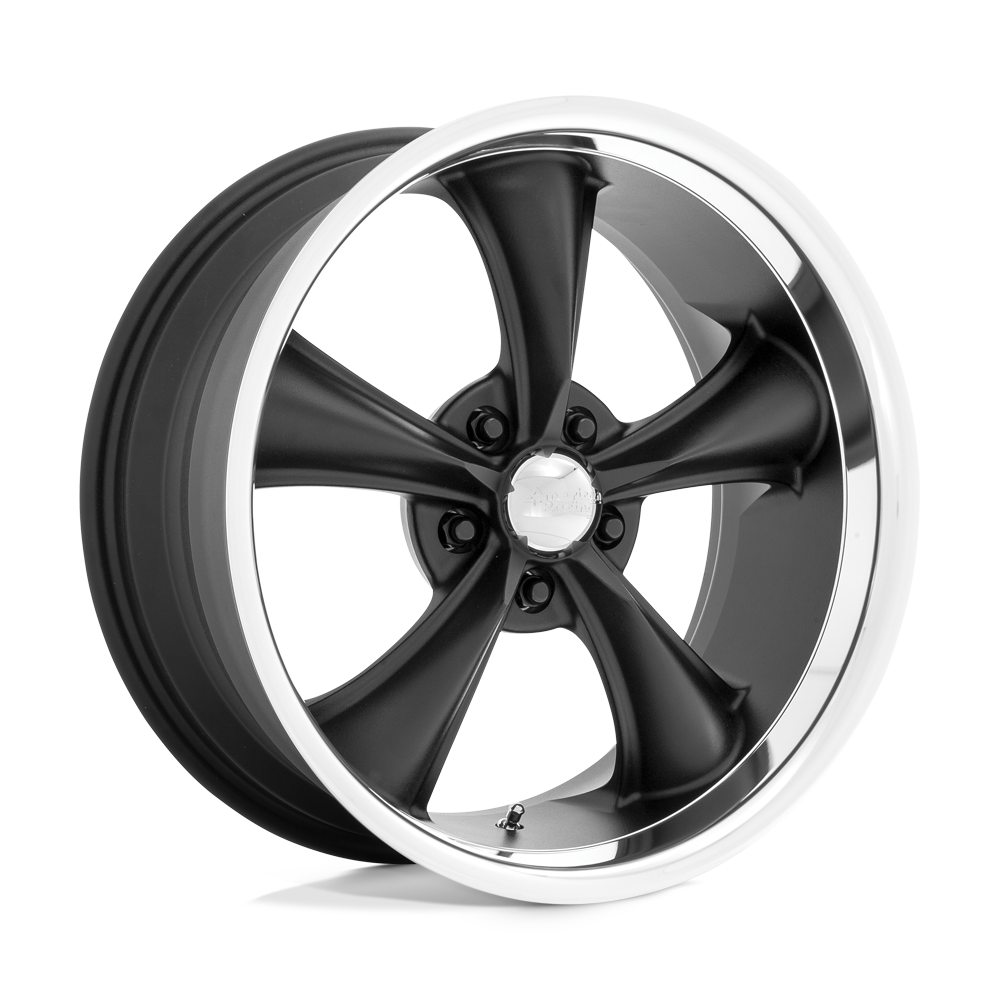 20X8.5 American Racing Vintage VN338 BOSS TT TEXTURED BLACK DIAMOND CUT LIP 5X127