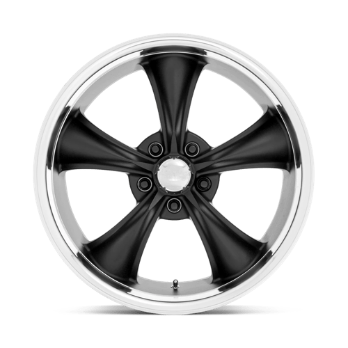 20X10 American Racing Vintage VN338 BOSS TT TEXTURED BLACK DIAMOND CUT LIP 5X120