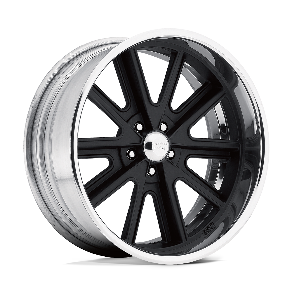 20X10.5 American Racing Vintage VN407 COBRA 2-PC HOT R BLK CNTR POL BARREL 5X127