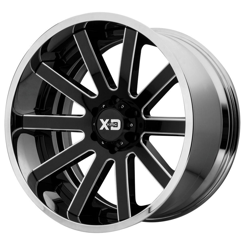 22X10 XD XD200 HEIST G-BLK MILL CENTER W/ CHR LIP 8X180