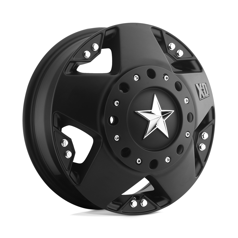 17X8 XD XD775 ROCKSTAR DUALLY MATTE BLACK FRONT 5X127/5X139.7