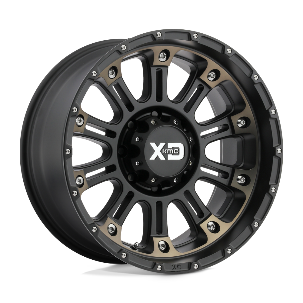 18X9 XD XD829 HOSS II SATIN BLACK MACH W/ DARK TINT 5X150