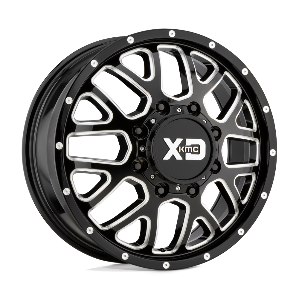 20X8.25 XD XD843 GRENADE DUALLY GLOSS BLACK MILLED 8X200