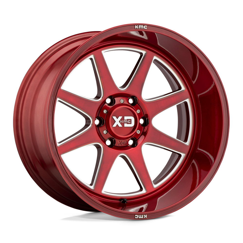 20X10 XD XD844 PIKE BRUSHED RED W/ MILLED ACCENTS 8X165.1