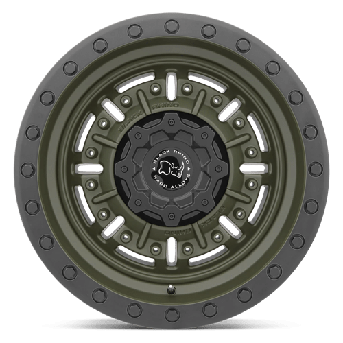 17" Black Rhino Hard Alloys ABRAMS OLIVE DRAB GREEN 6X139.7